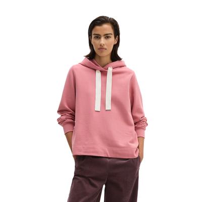 Hoodie MARC O'POLO, Damen, Gr. L, rosa (berry rose), angeraute Sweatware, Obermaterial: 100% Baumwolle, relaxed fit normal, Bündchen, Sweatshirts Hoodie, relaxed mit gepeachter Oberfläche