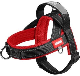 Inspired Living Reflective Wide Webbing Dog Harness With Handle black Red xl