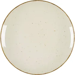 Lubiana Set 12 Teller flach, Serie Hotel, cremefarben, braun gesprenkelt, Ø 280 mm