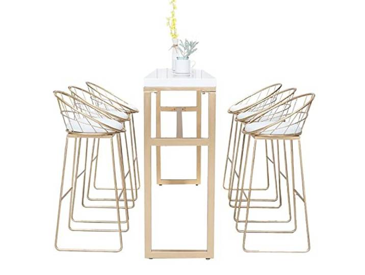 loeusjfnr Langer Bartisch Nordic Fashion Bar Home Wohnzimmer Langer Tisch gegen die Wall Stuhl Milch Tee Dessert Shop, ohne Stühle