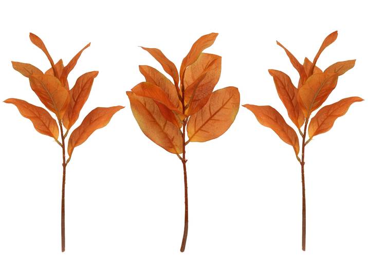 Kunstblume I.GE.A. Künstlicher Herbstlaub-Busch , orange, B:17cm H:36cm L:14cm, Polyester, Kunstpflanzen, Kunstblume, Kunstpflanze Sträuße Bouquet Herbstdeko Blumendeko herbstliche Blätter