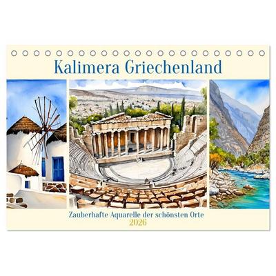 Kalimera Griechenland (Tischkalender 2026 DIN A5 quer), CALVENDO Monatskalender