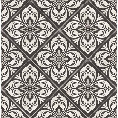 Seabrook Designs Lillian August Plumosa Tile Unpasted Wallpaper