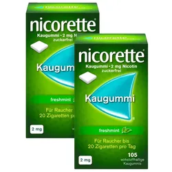 Nicorette Kaugummi freshmint 2 mg 2X105 St