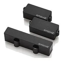 EMG PJHZ Bass Pickup Set passive black (Instrumenten Tonabnehmer), Zubehör Instrumente, Schwarz