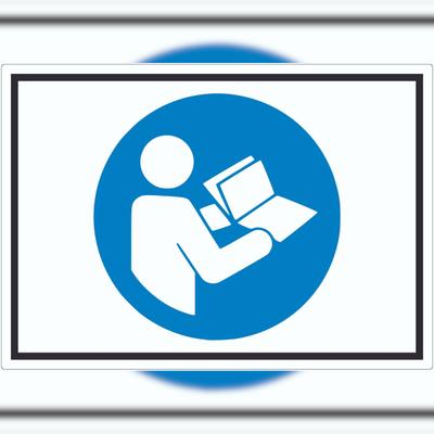 HB-Druck Gebrauchsanweisung beachten Symbol Aufkleber A5 (148x210mm)