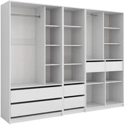 Vicco, Kleiderschrank, Kleiderschrank Elmo, Weiss, 100 x 200 cm 3er Set (100 x 50 x 200 cm)