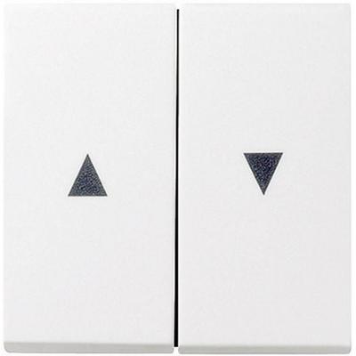 GIRA Abdeckung Jalousie-Schalter System 55, Standard 55, E2, Event, Event Klar, Event Opak, Esprit, ClassiX Sauber-Weiß (glänzend) 029403