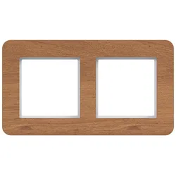 Hager WAD9200X14H Rahmen 2fach waagerecht, C.8, natural wood, Eichenholz