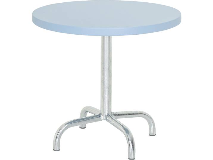 Beistelltisch Schaffner Säntis Metall pastellblau 54x54 cm - Material: Stahl - Beistelltisch