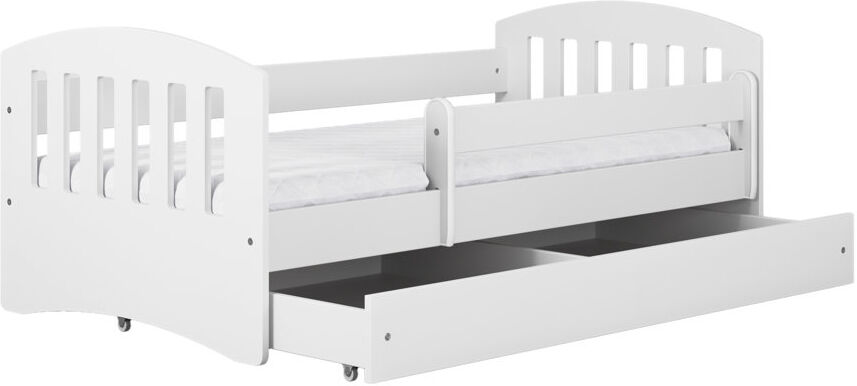 Mack + Milo Hermes Drawer Convertible Bed and Mattress White European Toddler (80 x 180cm)