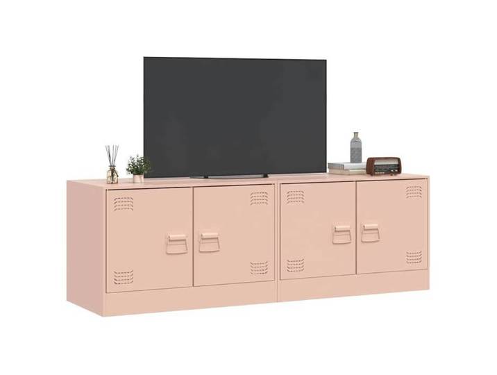 SALE Janvier  MODERNE Armoires TV - MGH - Meubles TV 2 pcs - Pour salon - rose 67x39x44 cm acier TT4315