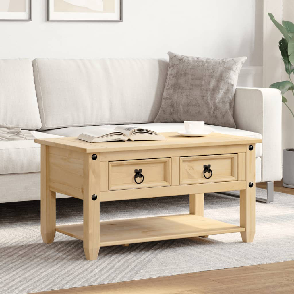 Alpen Home McClellandville Four Leg Coffee Table with Storage Brown 45cm H x 85cm W x 50cm D