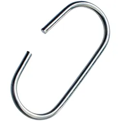 100 C-Haken, 40 mm lang, verzinkt, Stärke 1,8 mm, Öffnung 7 mm, Metall, silber
