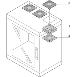 Schroff Lüftersatz für 19/"Epcase Wandgehäuse, Serverschrank Zubehör