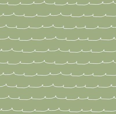 Advantage Wiggle Line Green Stripe Wallpaper