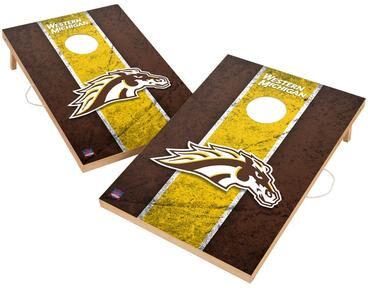 Skip's Garage Vintage Western Michigan University Broncos Regulation 2x4 Cornhole Set
