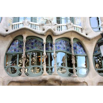 Fototapete PAPERMOON "Abstraktes Haus", bunt, B:2,5m L:1,86m, Vlies, Tapeten
