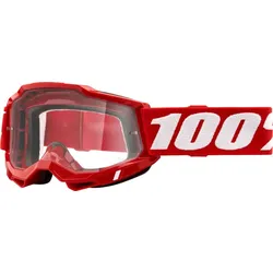 100 Percent Accuri 2 OTG, Crossbrille - Neon-Rot/Weiß Klar