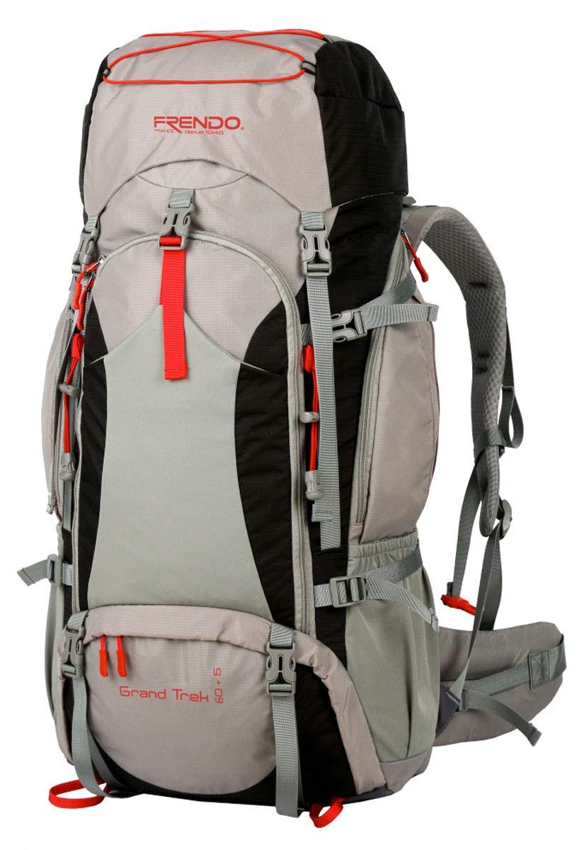 Trekkingrucksack 60+5 L, Grau, Unisex, wasserabweisend