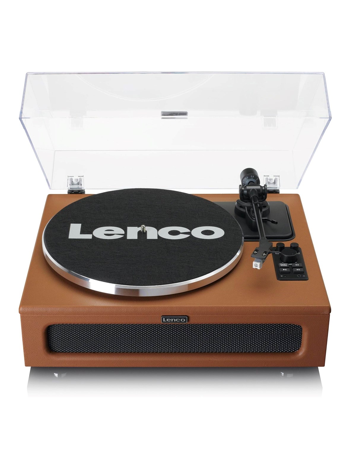 Lenco LS-430BK - Record Player with 4 built-in speakers - Brown - Plattenspieler Braun