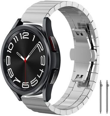 United Stainless Steel Watch Band Bamboo Link Replacement Strap For Smartwatches silver