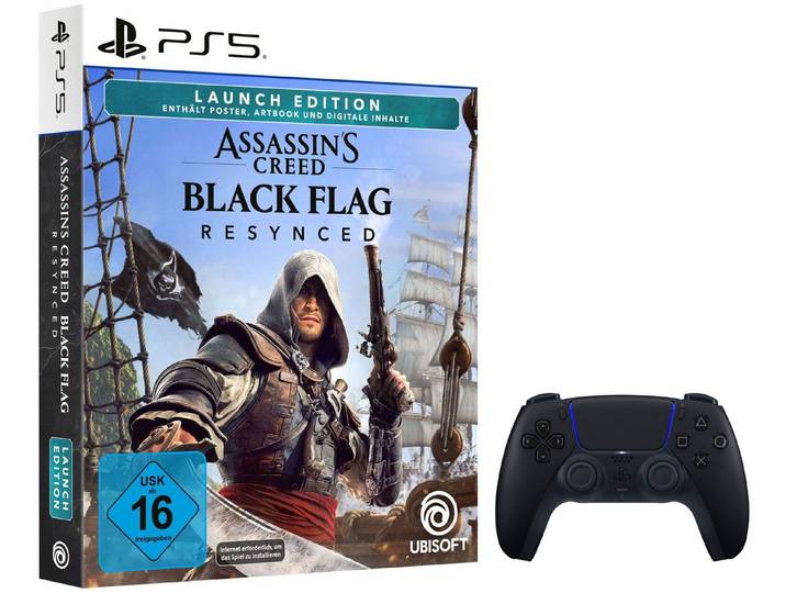 PlayStation 5 PS5 Controller + PS5 Assassin’s Creed Black Flag Resynced Wireless-Controller