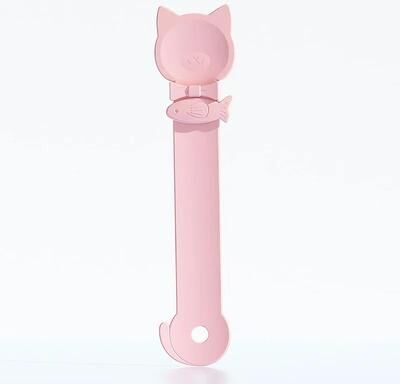 Uplift Essentials Ergonomic Squeeze & Lick Cat Strip Feeder Spoon pink