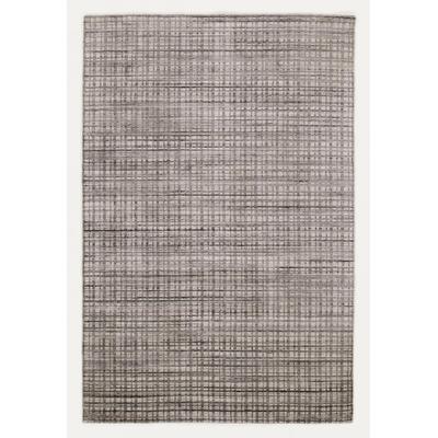Teppich OCI DIE TEPPICHMARKE "DELIMA Tarek" Gr. 2, grau, B:90cm H:5mm L:160cm, Viskose, Wolle, Teppiche, Teppich, handgeknüpft, dezenter Glanz, Viskose, Wohnzimmer