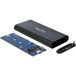 Delock M.2 NVMe PCIe SSD (M.2), Festplattengehäuse, Schwarz