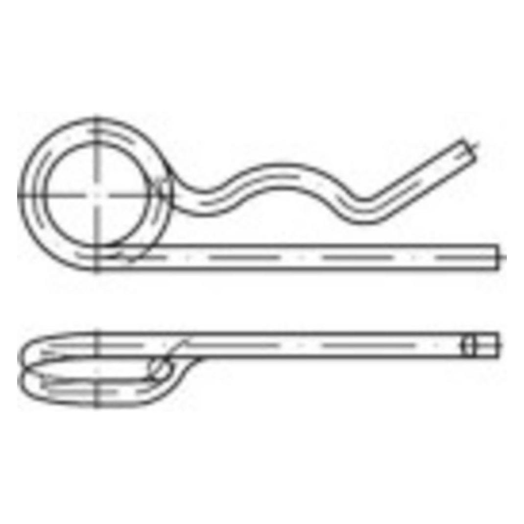 Toolcraft Federstecker DIN 11024 Stahl g (146500)