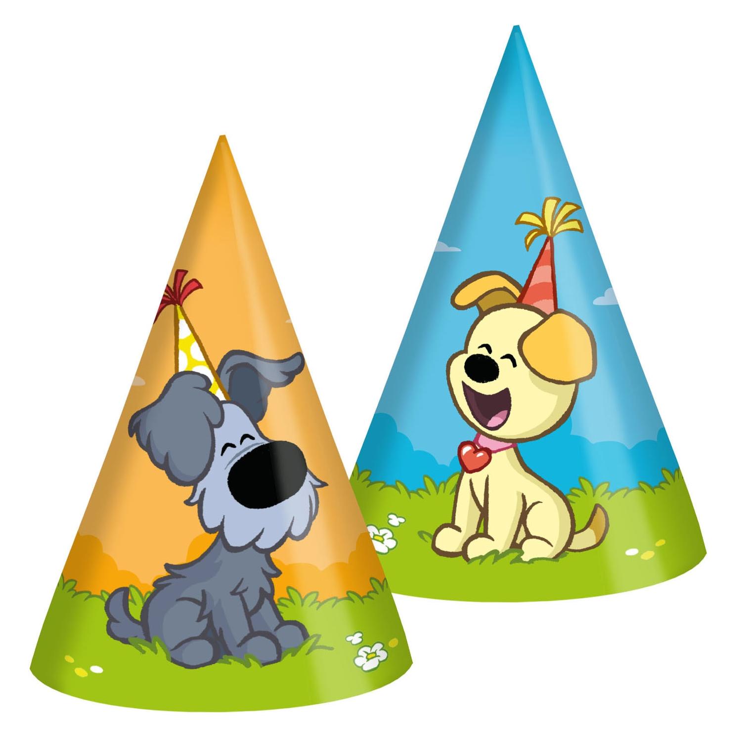Haza Witbaard Woezel &amp Pip Partyhüte 16cm FSC - 6 Stk (6 Stk.) (76446056)