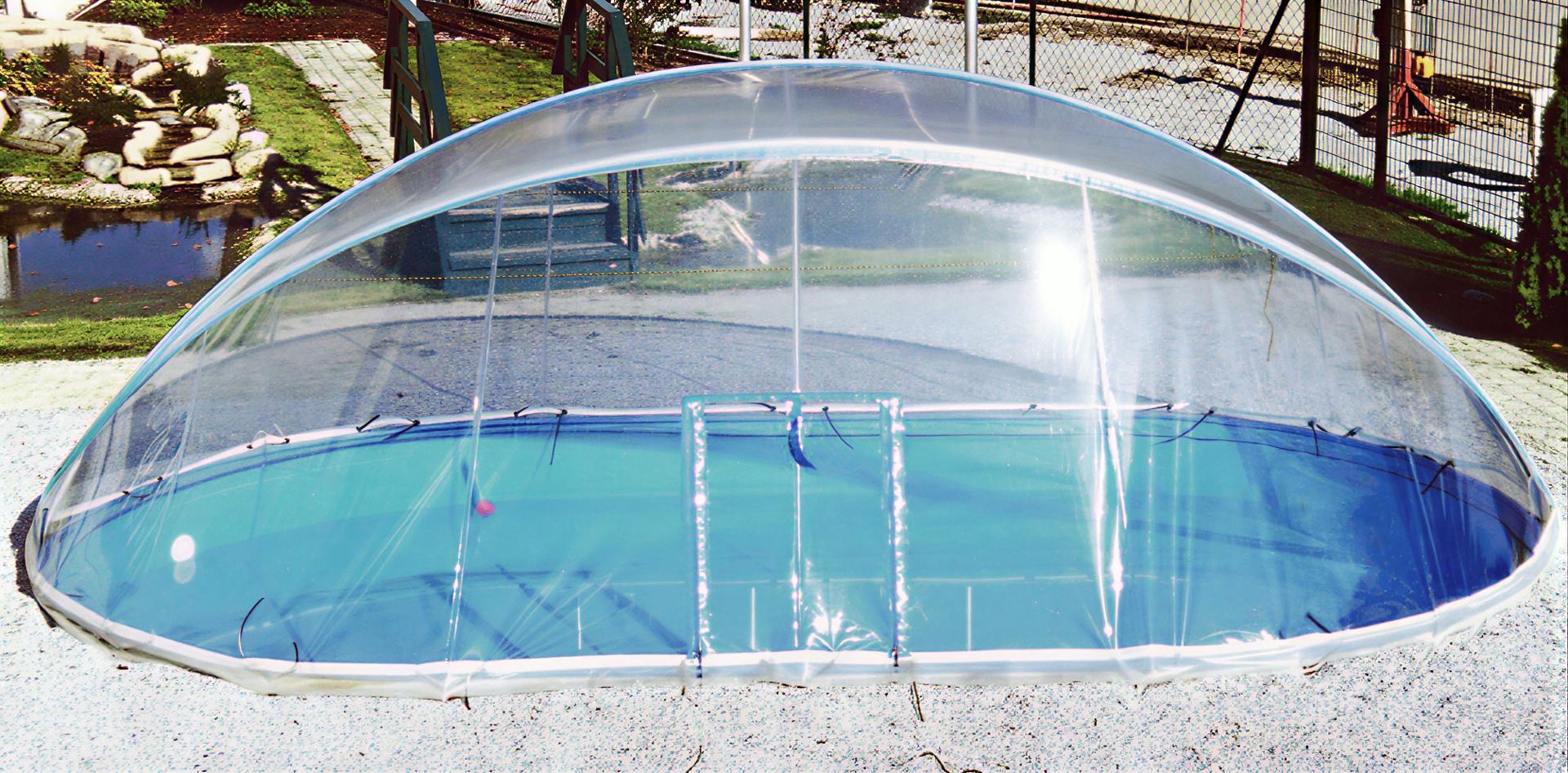 Cabrio Dome Poolüberdachung - aufklappbarer Pool-Dome