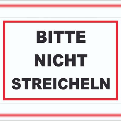 HB-Druck Bitte nicht streicheln Schild streicheln verboten A4 Rückseite selbstklebend