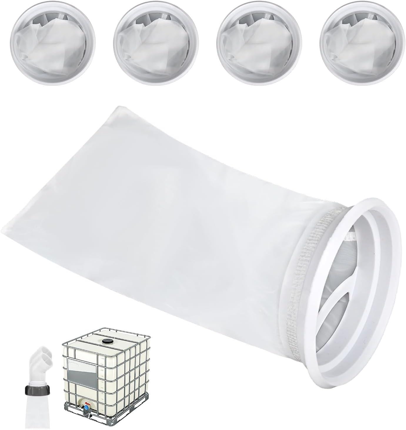 Set van 4 nylon IBC-tankfilters voor regenwateropslag