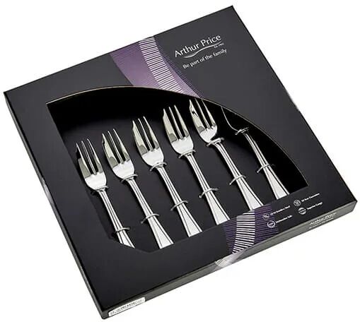 Arthur Price Classic Bead Set of 6 Pastry Forks