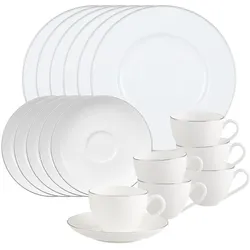Villeroy & Boch, Geschirrset, Anmut Platinum No.1 Kaffeeservice (18 Stk.)