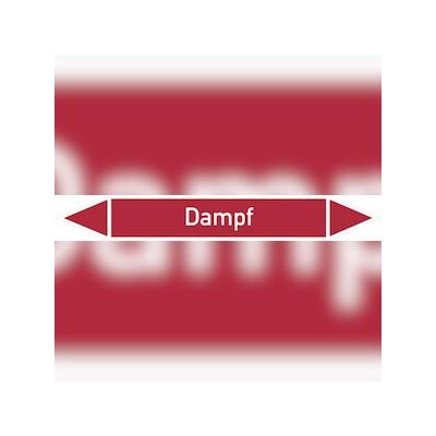 Rohrleitungskennzeichen Dampf - 270x37 mm Folie selbstklebend