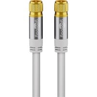 SAT-Antennenkabel (135dB typ), F-Stecker > F-Stecker weiß, 2 Meter