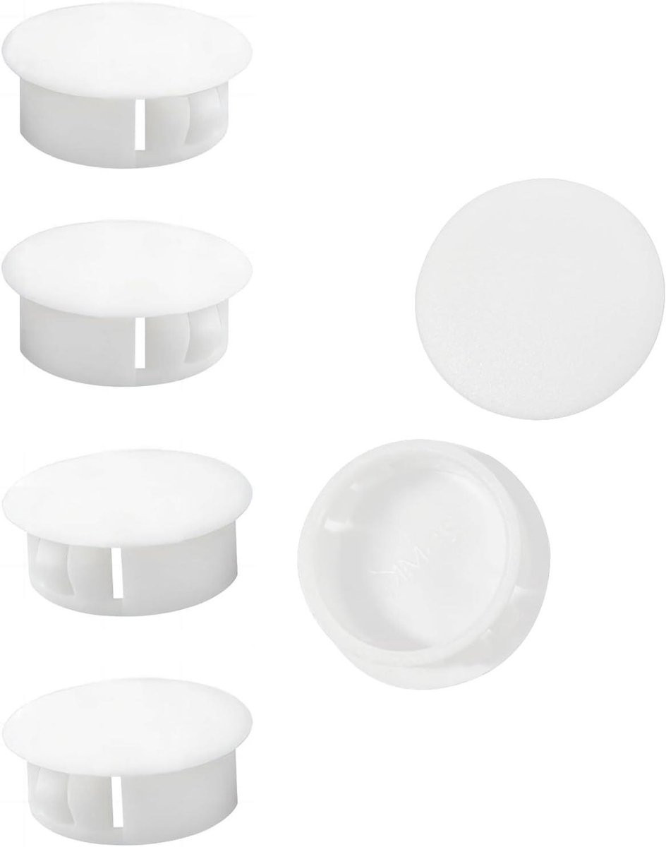 Gatpluggen Set Wit - 10 Stuks Plastic Stekkers met Klikbare Vergrendeling - 30mm