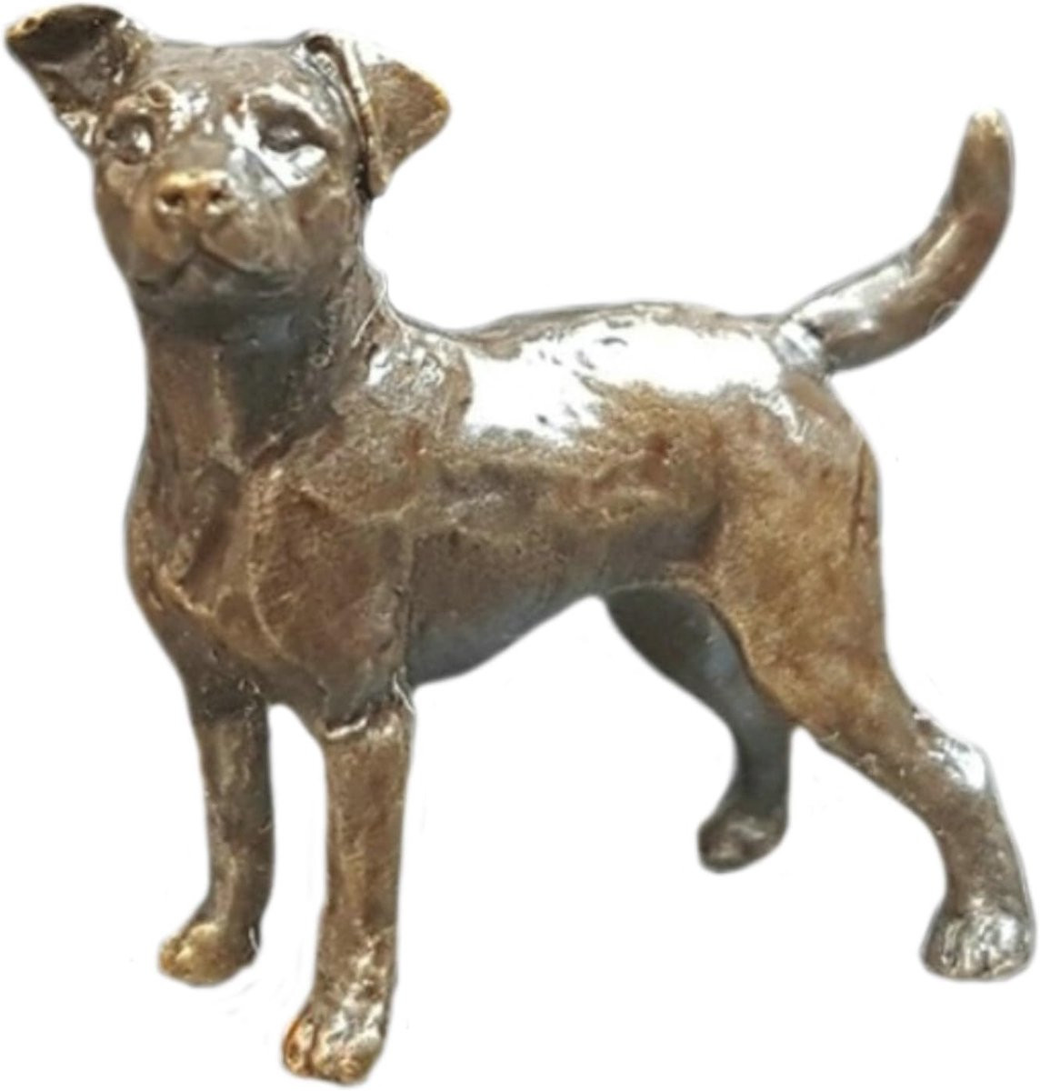 Decoratief Bronzen Miniatuur Jack Russell Figuur