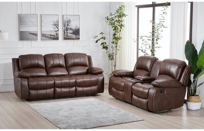 Betsy Furniture 2 Piece Bonded Leather Reclining Living Room Set, Sofa and Loveseat