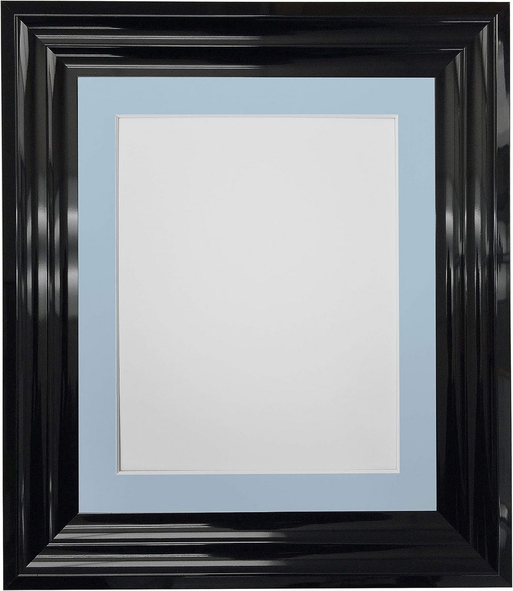 Hoogglans Zwarte Fotolijst van Kunststof met Glas voor 45x30 cm Afbeelding