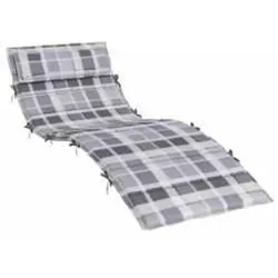vidaXL Sonnen-Lounger Kissen Grau 180 x 60 x 4 cm Oxford-Stoff
