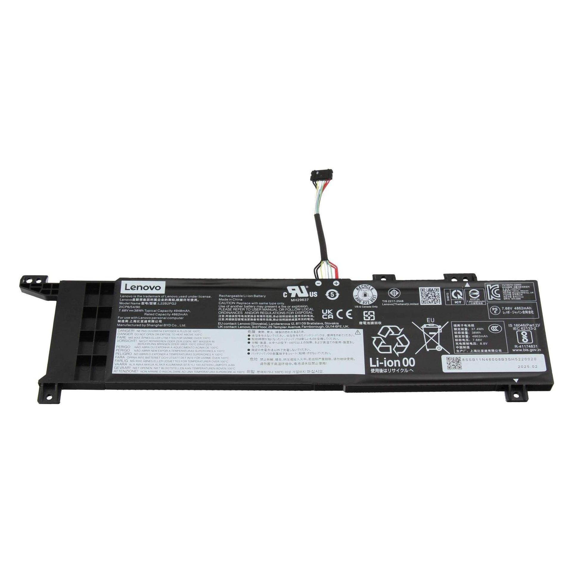 Lenovo BATTERY 2cell 38Wh 7.68V (2 Zellen, 4948 mAh) (5B11K24753)