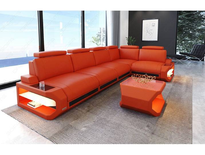 Leder-Ecksofa Siena L Lang Komfort & Stil