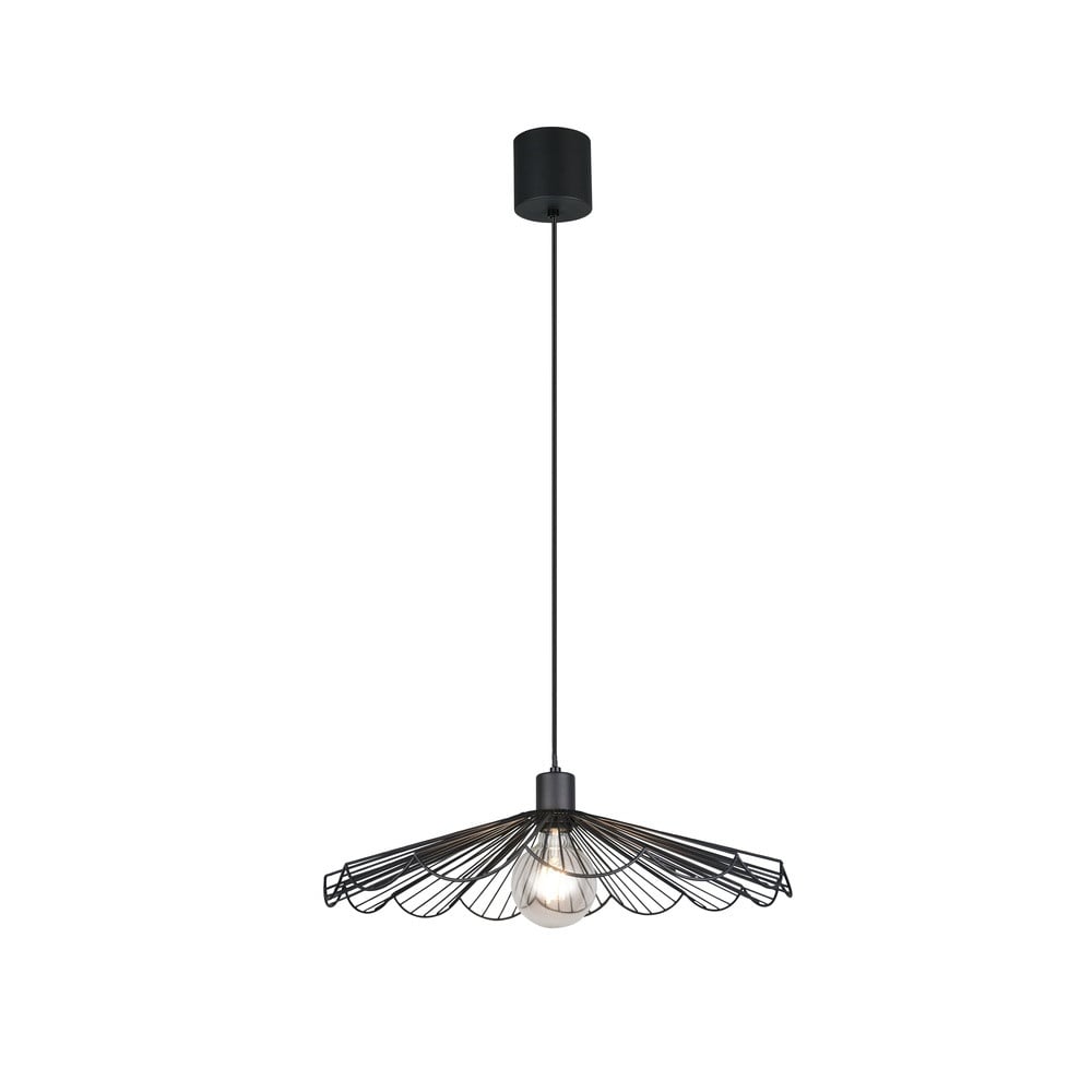 Trio Hanglamp Margarita zwart ronde metalen lamp Ø 50cm