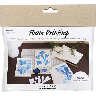 Creativ Company Mini Kreativ Set Stempeldruck, Karte mit Design, Weiß, Creme
