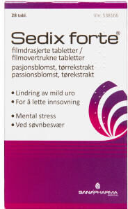Sana Pharma Medical ApS Sedix Forte Naturlægemiddel 28 stk