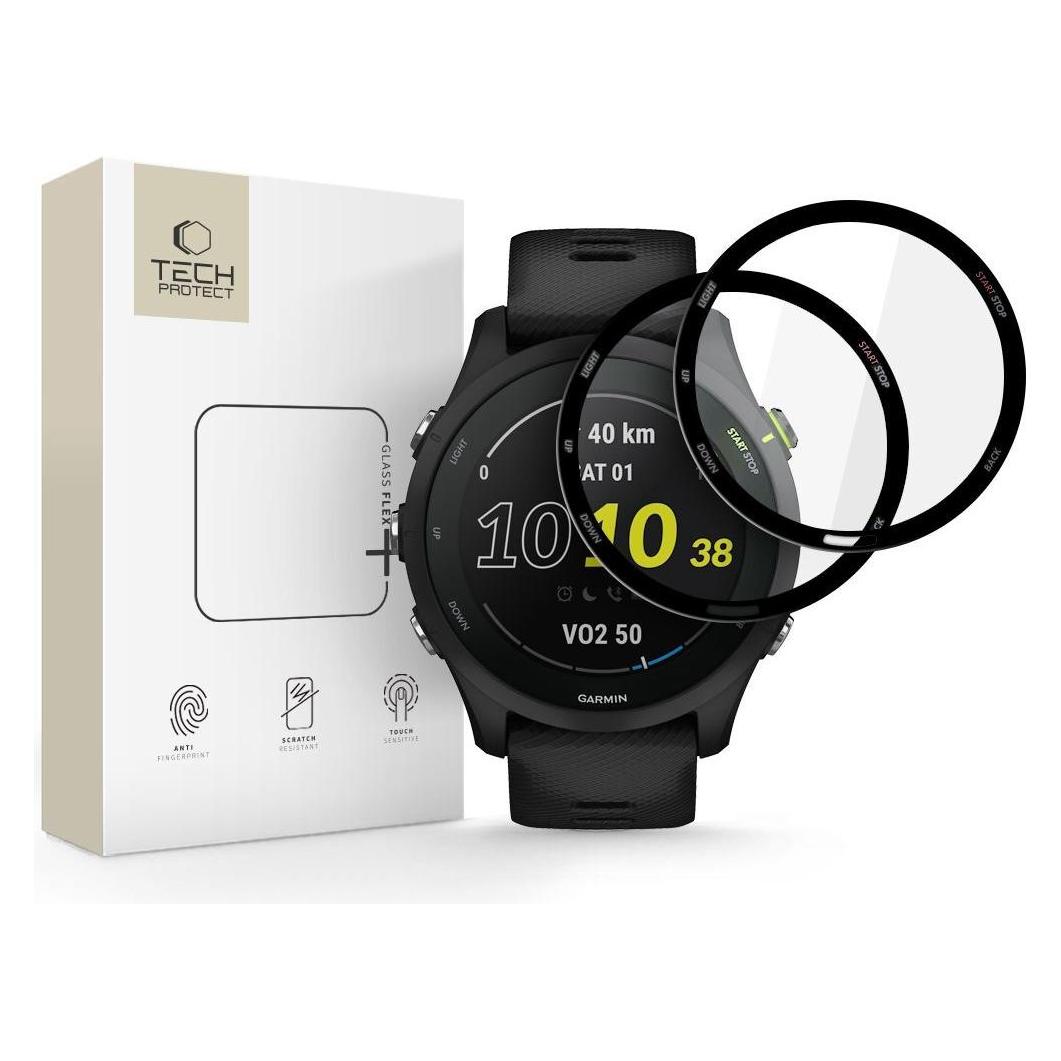 Hofi Tech-Protect Glass Flex+ 2er-Pack Hybridglas für Garmin Forerunner 225 / 255 Music - schwarz (1719908377)